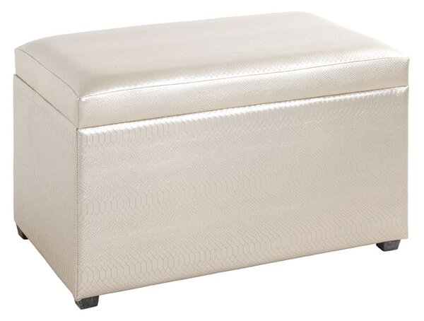 Eastroy Fabric Storage Ottoman In Matte Gold