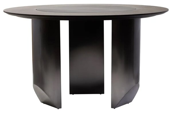 Ithaca Ceramic Top Dining Table With Stainless Steel Legs In Black