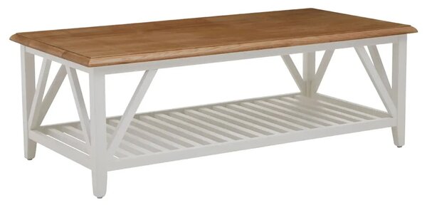 Payson Wooden Coffee Table In Natural And White