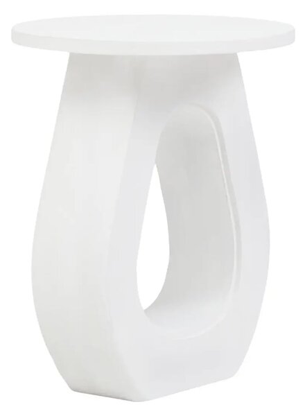 Walhalla Wooden Round End Table In White