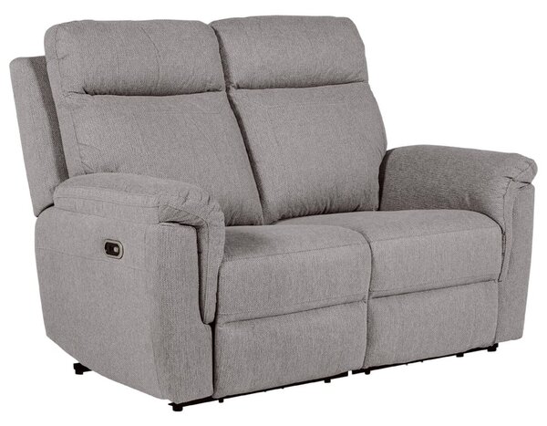 Baraboo Fabric Electric Recliner 2 Seater Sofa In Grey