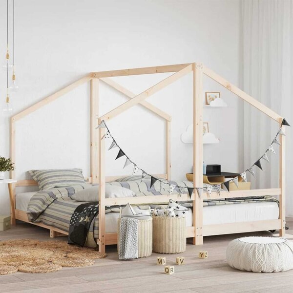 Arnold 90x200cm Kids Wooden Double Sided Daybed Frame In Brown