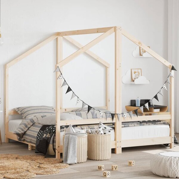Arnold 80x160cm Kids Wooden Double Sided Daybed Frame In Brown