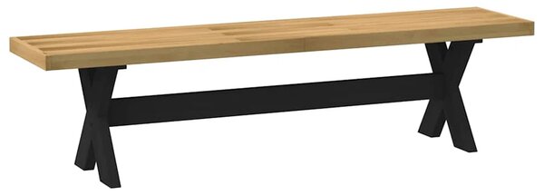 Crowley Wooden Dining Bench With X-Shaped Legs In Natural