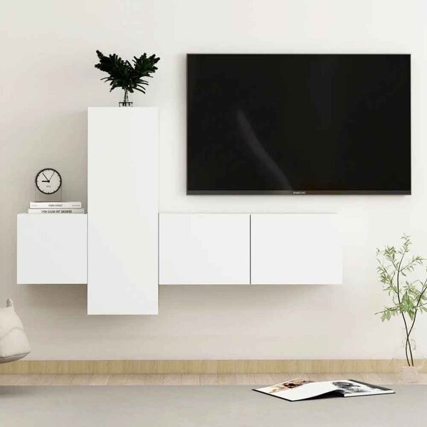 Beaumont 80cm Wooden 3 Piece Entertainment Unit In White