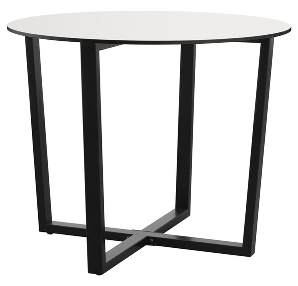 Aldgate Small Wooden Dining Table In White And Black