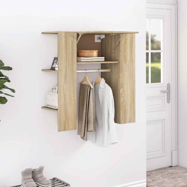 Deion Wooden Hallway Storage Cabinet In Sonoma Oak