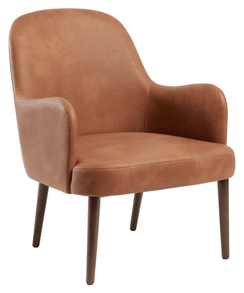 Avelay Faux Leather 1 Seater Sofa In Cognac