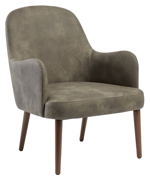Avelay Faux Leather 1 Seater Sofa In Steel Grey