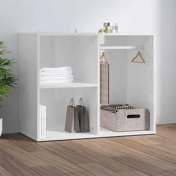 Deion Wooden Clothes Storage With Self In Gloss White