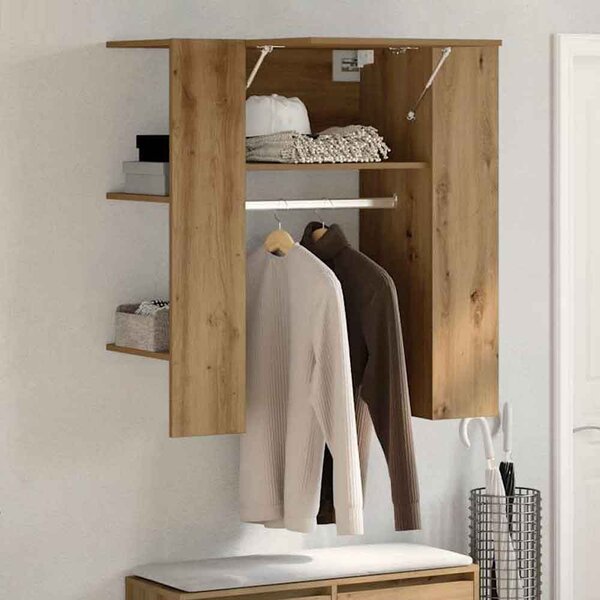 Deion Wooden Hallway Storage Cabinet In Artisan Oak