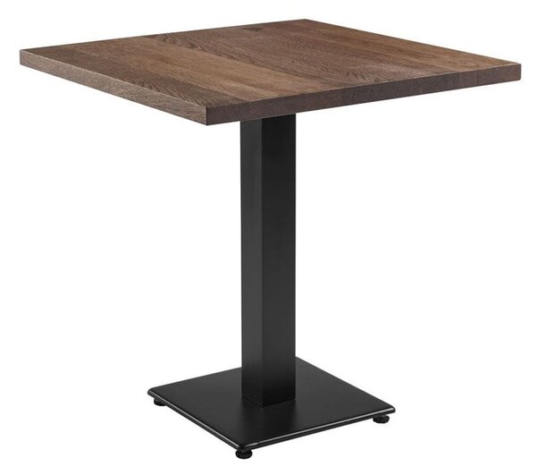 Wingate Medium Wooden Square Dining Table In Smoked