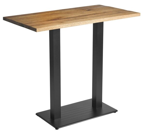 Wausau Wooden Rectangular Bar Table In Rustic Antique