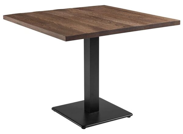 Wingate Large Wooden Square Dining Table In Smoked