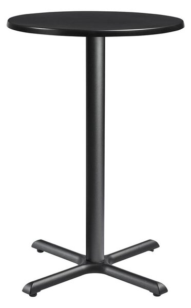 Fernie 90cm Wooden Round Bar Table In Black