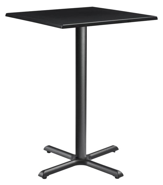 Fernie 80cm Wooden Square Bar Table In Black