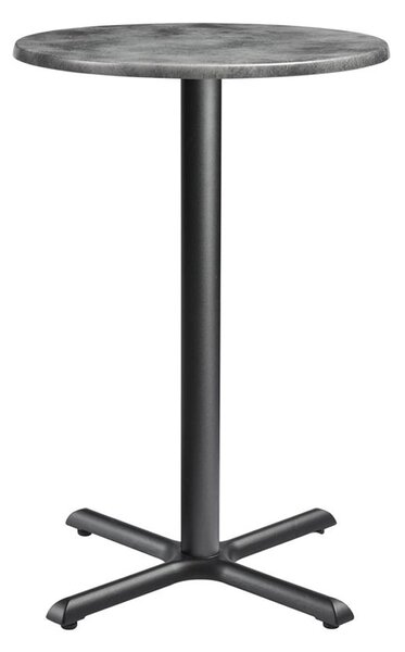 Fernie 80cm Wooden Round Bar Table In Cement