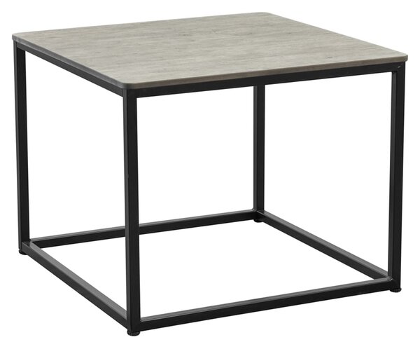 Extro Wooden Square Coffee Table In Cement Textured