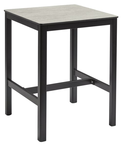 Extro 60cm Wooden Bar Table In Cement Textured