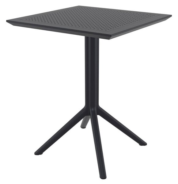 Fornebu Wooden Outdoor Dining Table In Black