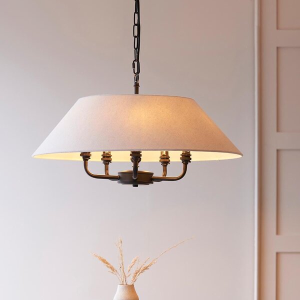 Lahaina 5 Light Fabric Pendant Ceiling Light In Black