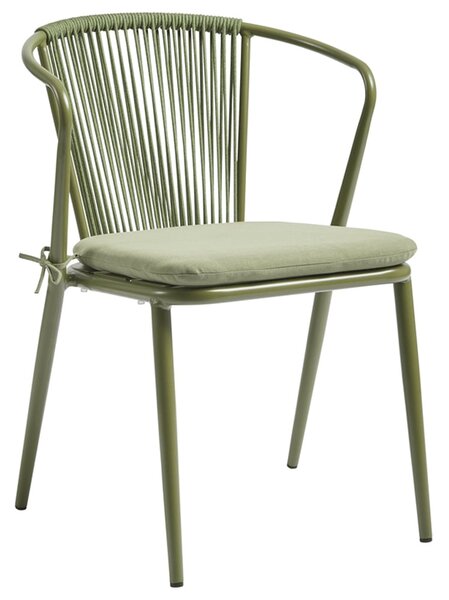 Kutztown Aluminium Outdoor Armchair In Olive Green