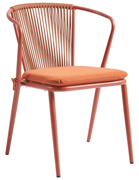 Kutztown Aluminium Outdoor Armchair In Burnt Orange
