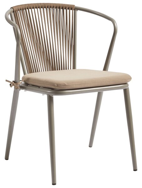 Kutztown Aluminium Outdoor Armchair In Taupe