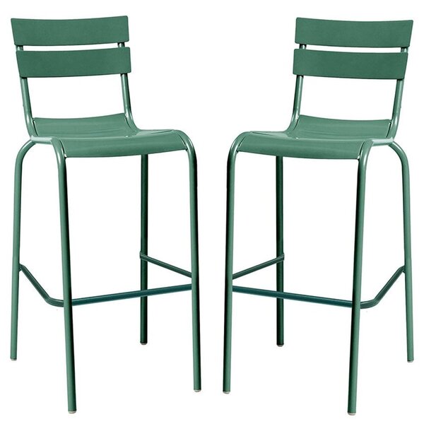 Magnolia Light Blue Aluminium Bar Stools In Pair
