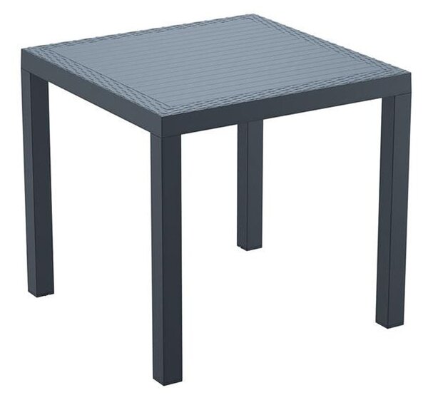 Ottawa Resin Outdoor Dining Table In Dark Grey
