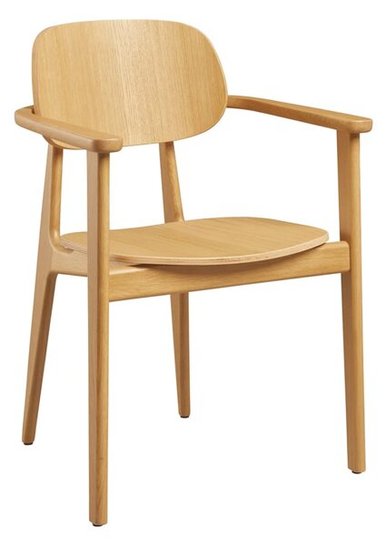 Romney Wooden Armchair In Natural Oak