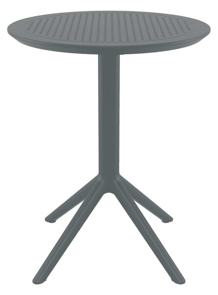 Shipley 60cm Polypropylene Outdoor Dining Table In Dark Grey