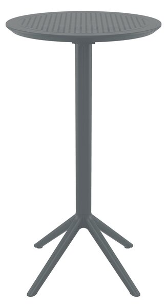 Shipley 60cm Polypropylene Bar Table In Dark Grey