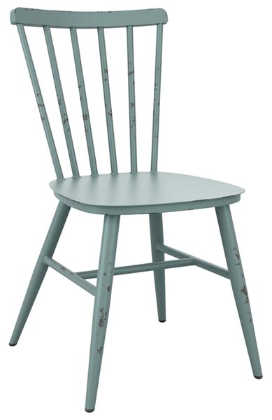 Selden Outdoor Aluminium Side Chairs In Retro Light Blue
