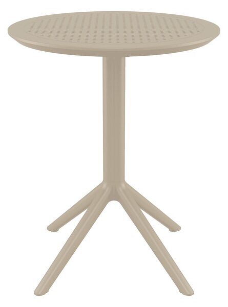 Shipley 60cm Polypropylene Outdoor Dining Table In Taupe