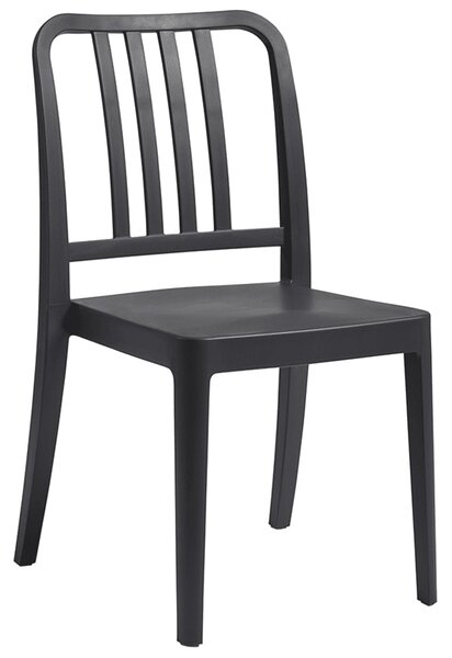 Rockport Outdoor Polypropylene Recycled Side Chair In Anthracite