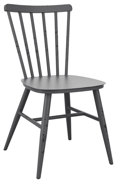 Selden Outdoor Aluminium Side Chairs In Retro Dark Grey