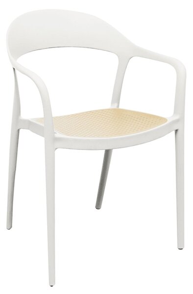 Wilson Outdoor Polypropylene Stacking Armchair In White