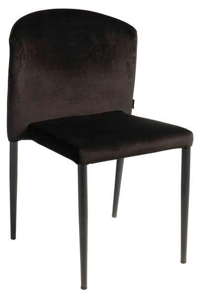 Vallejo Outdoor Velvet Stacking Side Chairs In Black