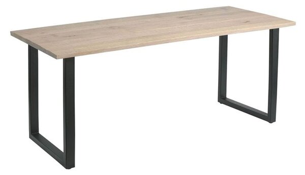 Worley 180cm Wooden Dining Table In Extra White And Black