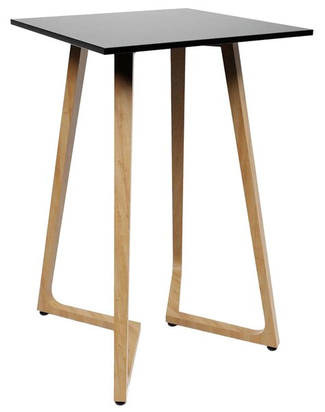 Wichita 18mm MFC Top Black Bar Table 70cm with Oak Legs