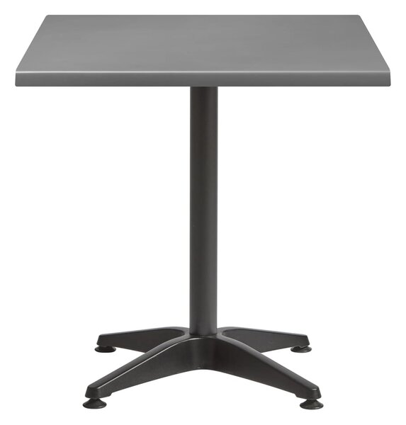 Fernie 70cm Grey Wooden Bistro Table With Black Base