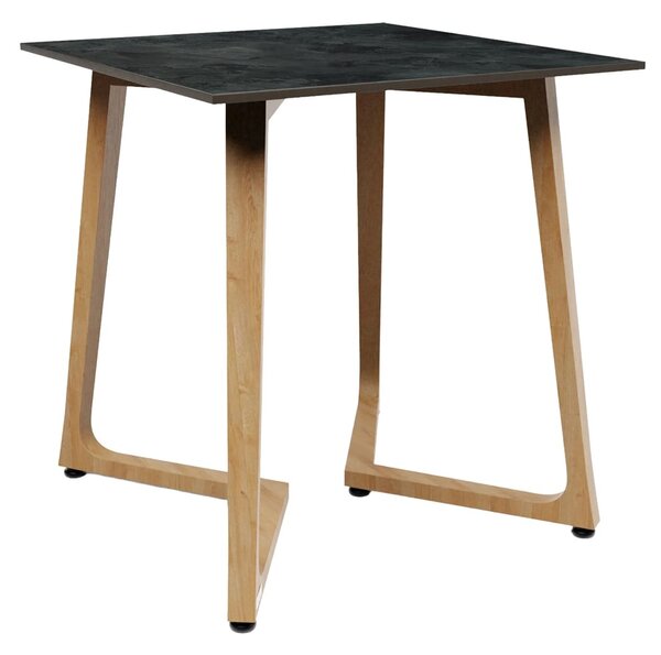 Wichita 12mm HPL Top Italian Stone Dining Table 70cm with Oak Legs