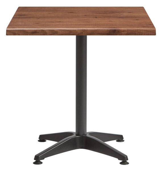 Fernie 70cm Natural Wooden Bistro Table With Black Base