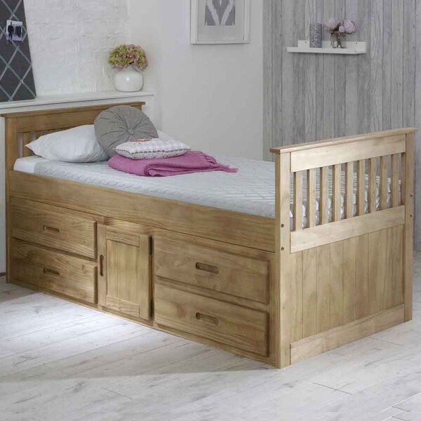 Belcourt Wooden Children Bed With 4 Drawers In Natural