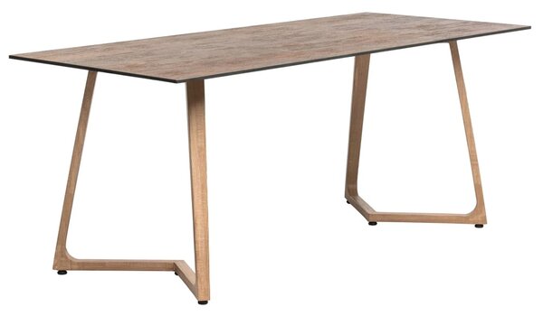 Wichita 12mm HPL Top Rust Dining Table 180cm with Oak Legs