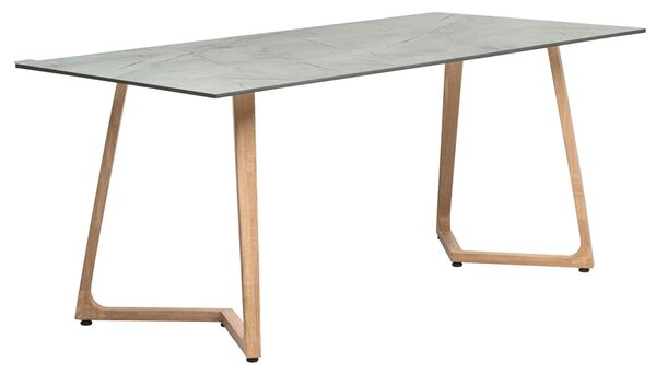 Wichita 12mm HPL Top Grigio Dining Table 180cm with Oak Legs