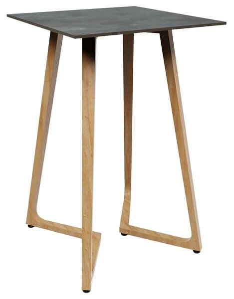 Wichita 12mm HPL Top Italian Stone Bar Table 70cm with Oak Legs