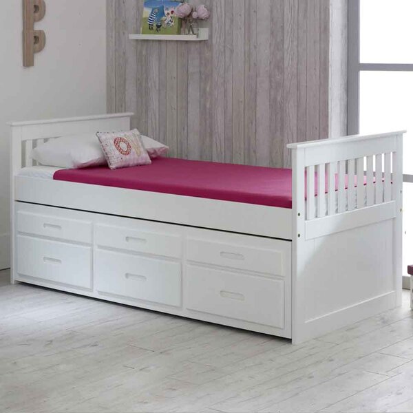 Belcourt Wooden Children Bed With Underbed In White