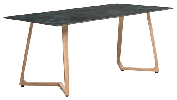 Wichita 12mm HPL Top Italian Stone Dining Table 180cm with Oak Legs